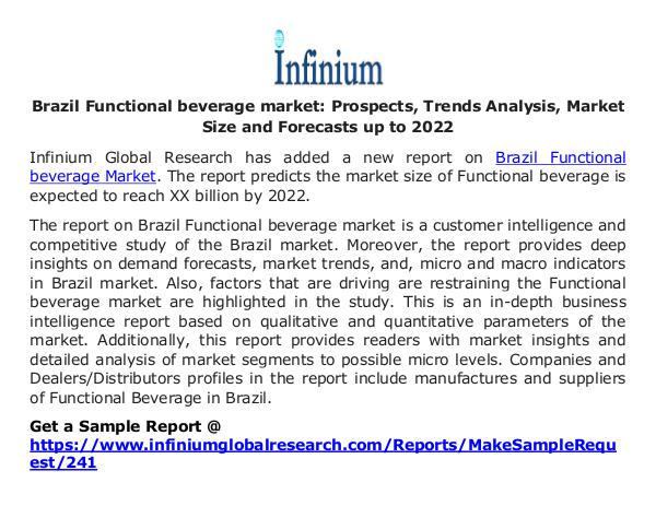 Brazil Functional beverage market - Infinium Globa