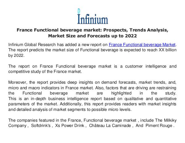 France Functional beverage market - Infinium Globa