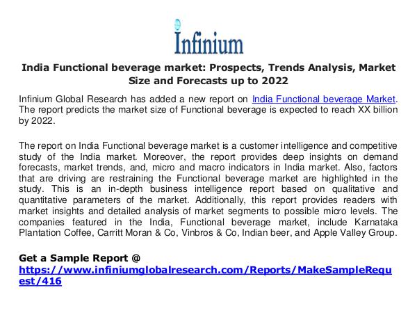 India Functional beverage market - Infinium Global