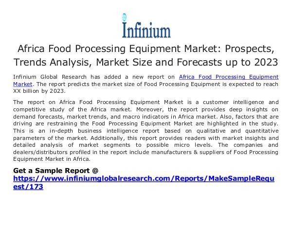 Africa Food Processing Equipment Market - Infinium