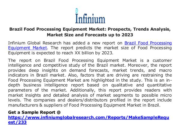 Brazil Food Processing Equipment Market - Infinium