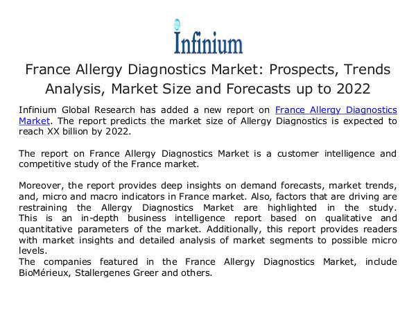 France Allergy Diagnostics Market - Infinium Globa