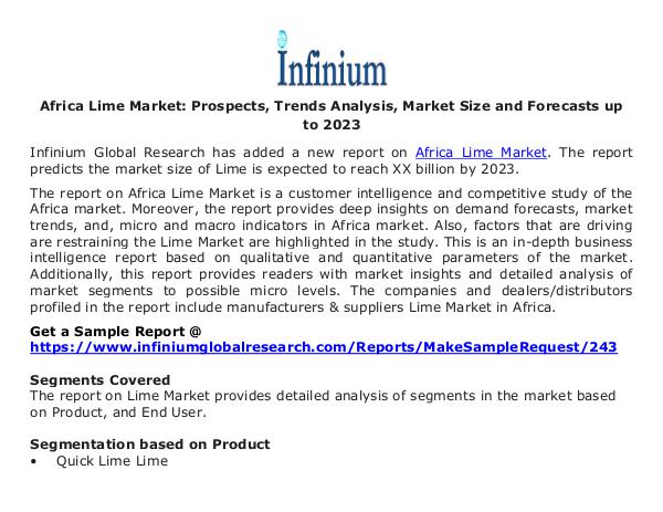 Africa Lime Market - Infinium Global Research