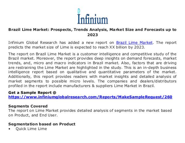 Brazil Lime Market - Infinium Global Research