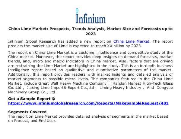 China Lime Market - Infinium Global Research