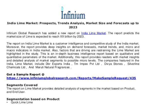 India Lime Market - Infinium Global Research