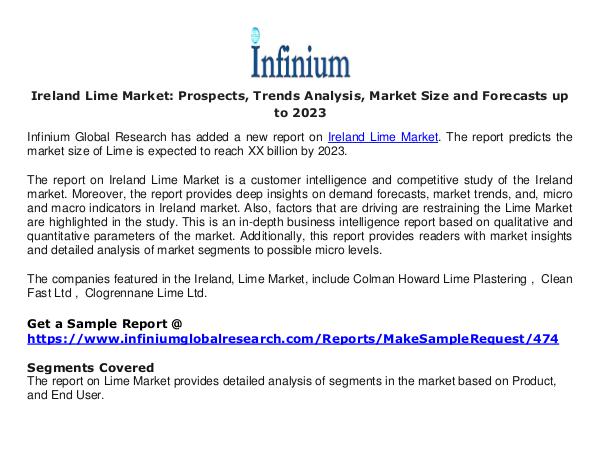 Ireland Lime Market - Infinium Global Research