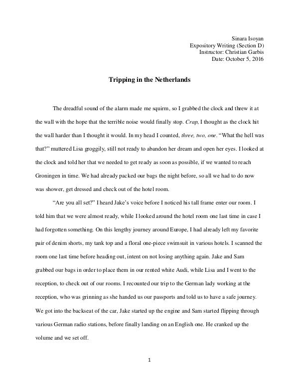 My Writing Portfolio Narrative Essay/Short Story