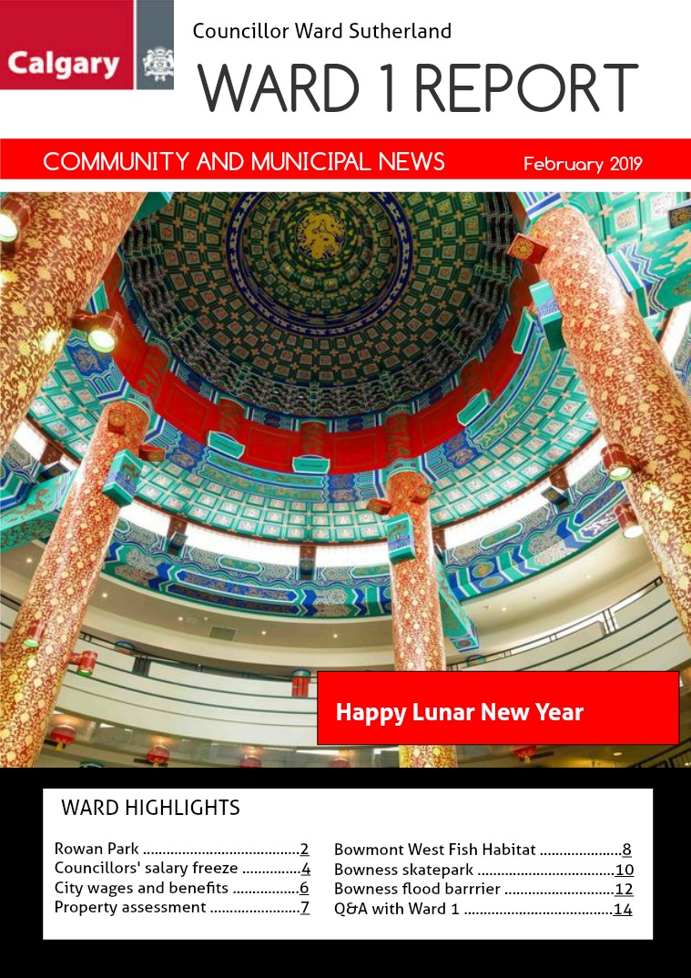 Ward 1 Report - February 2019 February 2019, Ward 1 Report.