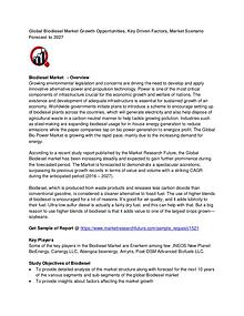 Biodiesel Market