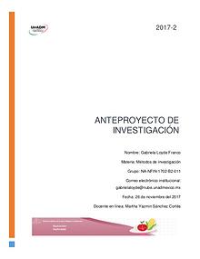 Anteproyectos FIN-11-2017-2