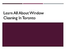 Window Cleaning - Let The Professionals Take Care of Your Windows