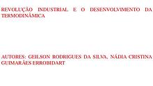 Revolução Industrial e Termodinâmica