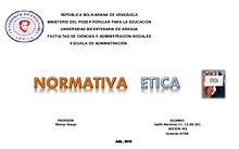 NORMATIVA ETICA