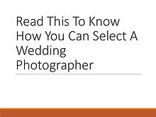 Wedding Photography Tips