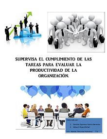 SUPERVISA EL CUMPLIMIENTO DE LAS TAREAS PARA EVALUAR LA PRODUCTIVIDAD