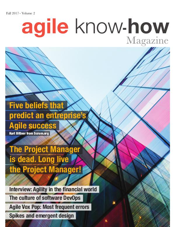 Agile Know-How Magazine, Fall 2017, Volume 2 MagAKnowHow_Vol2_aut2017_EN