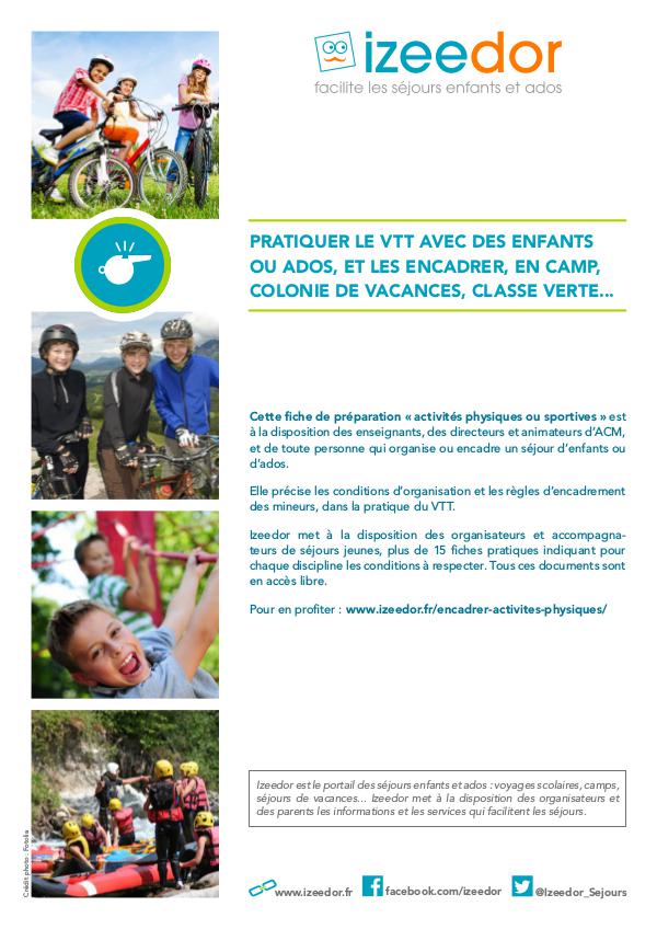 IZEEDOR Règles pour encadrer des enfants ou ados en VTT