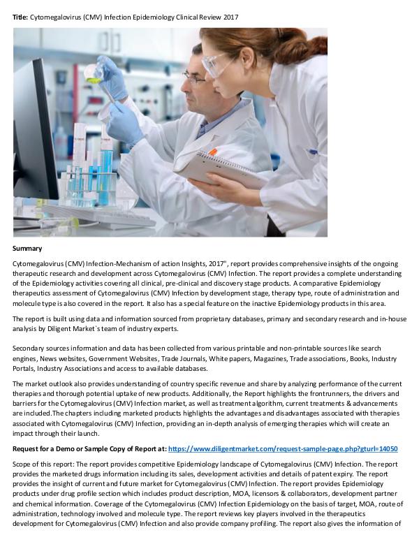 Cytomegalovirus (CMV) Infection Epidemiology