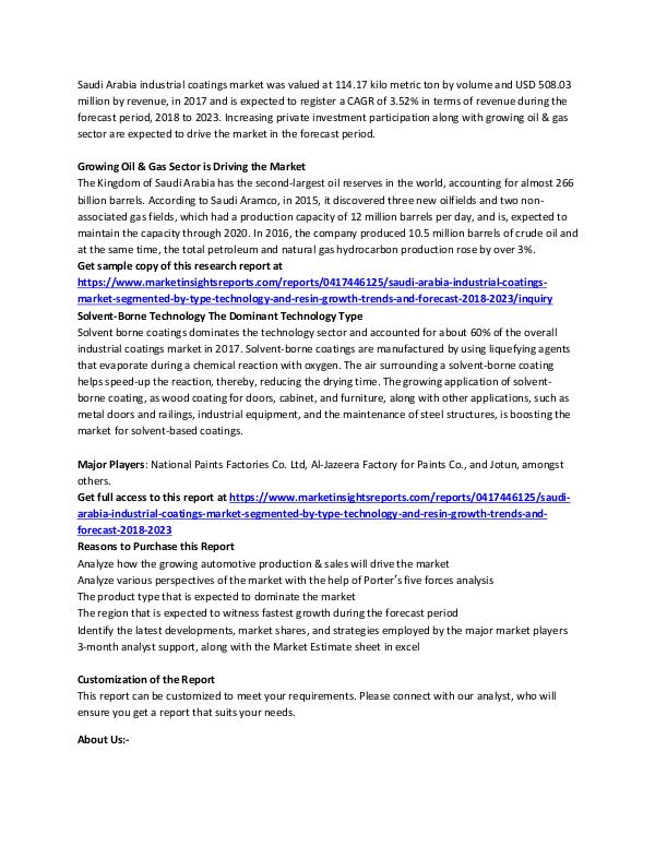 Saudi Arabia Industrial Coatings Market Analysis