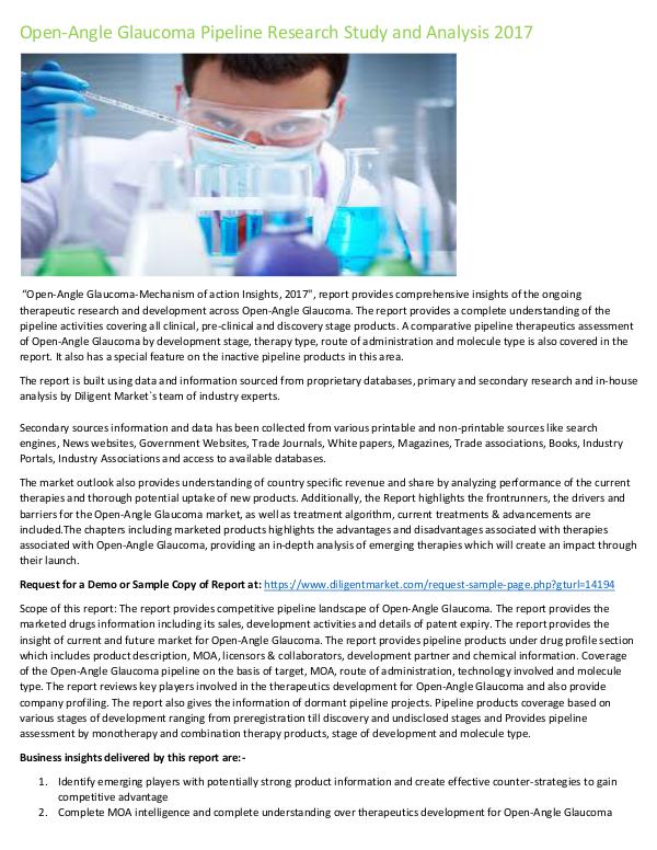 Market Research Open-Angle Glaucoma Pipeline