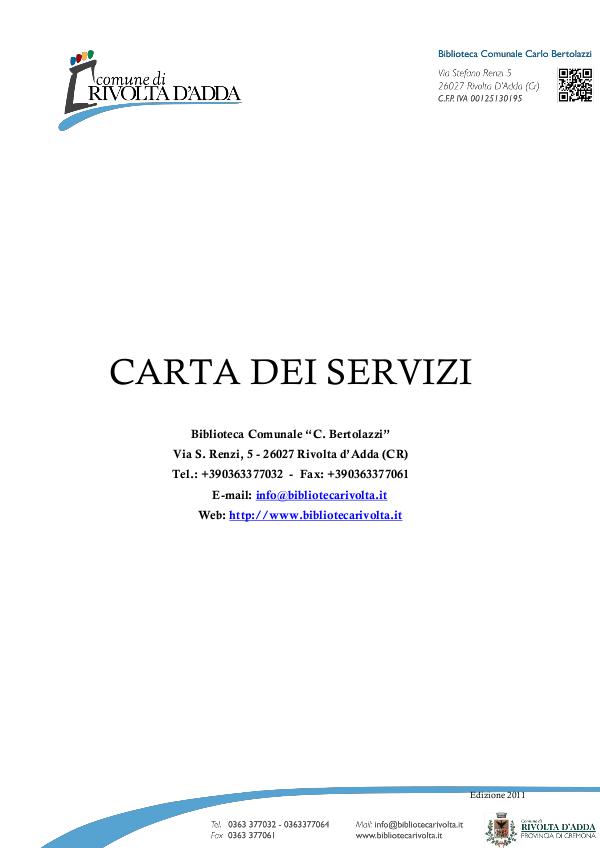 CARTA DEI SERVIZI