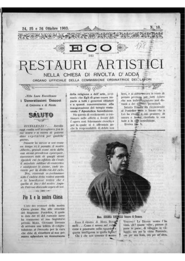 L'Eco dei restauri 24 ottobre 1903