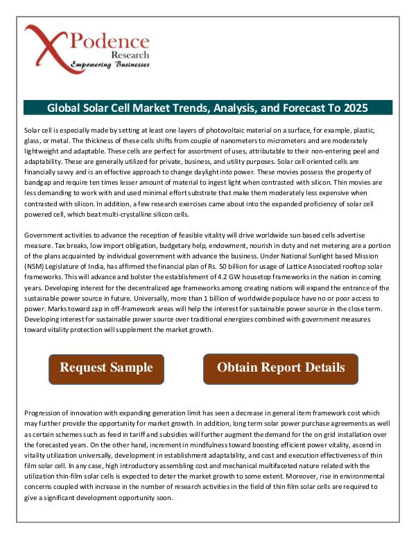 Current Business Affairs Global Solar Cell Market 2018