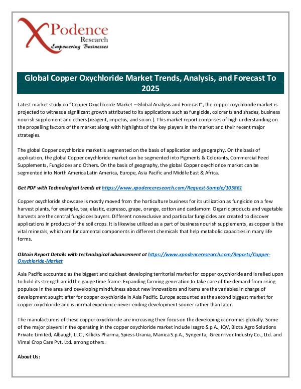 Global Copper Oxychloride Market 2018