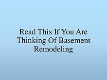 Basement Remodeling