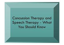 Speech Therapy