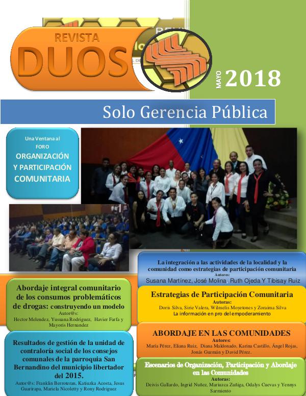 DUOS - Solo Gerencia Pública LA PARTICIPACIÓN COMUNITARIA