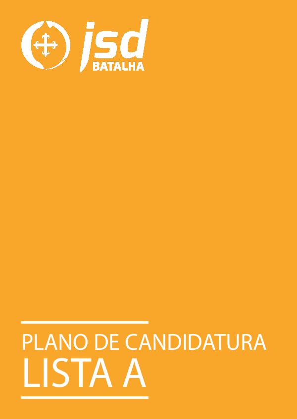 Plano de Candidatura Plano de Candidatura