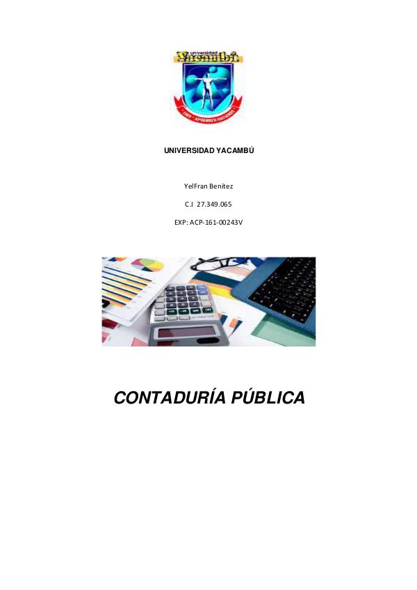 CONTADURÍA PÚBLICA CONTADURÍA PÚBLICA