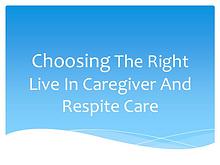 Live in Caregiver