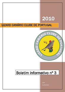 Boletim informativo do Lizard Canário Clube Português