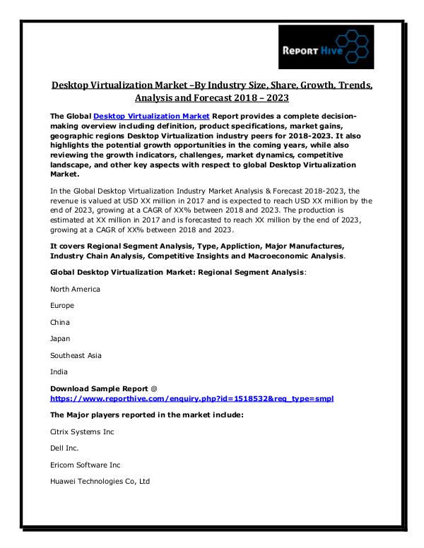 Desktop Virtualization Market