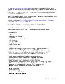 Asia-Pacific Healthcare CMO Market Trends and Forecasts 2022