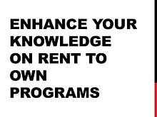 Home Rent to Own | Power of Sale/Foreclosure | Credit Management