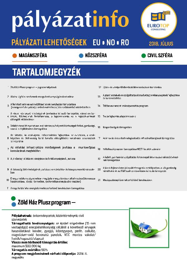 Newsletter ETC Július NEWSLETTER ETC Julius 2018