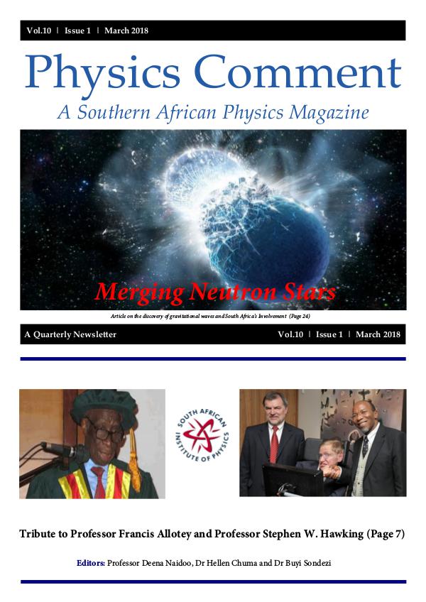 Physics Comment Magazine March 2018 Issue Physics Comment March 2018_v1.3