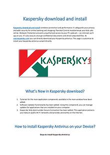 kaspersky download and install