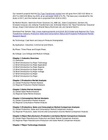 Global 2023 Insights for Dry Type Transformer Market and Forecast