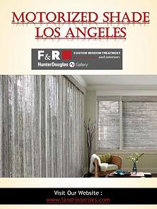 Motorized Shade Los Angeles | Call - 310-659-8183 | fandrinteriors.co