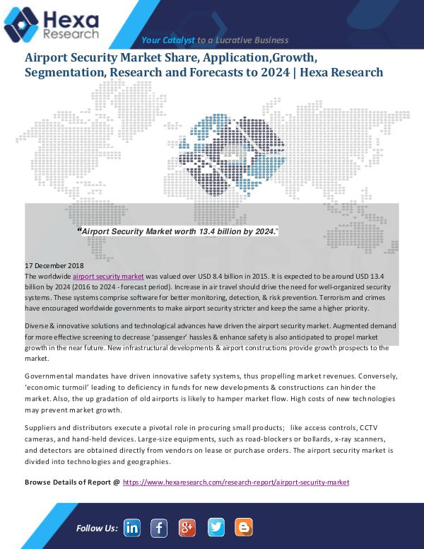 Market Analysis Report Airport Security Market