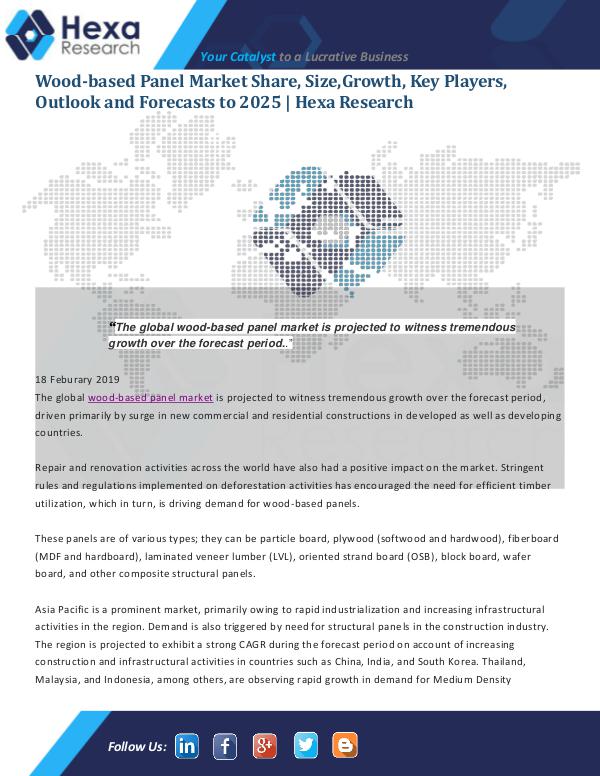 Market Analysis Report Wood-based Panel Market