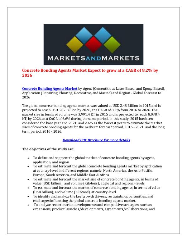 Concrete Bonding Agents Market