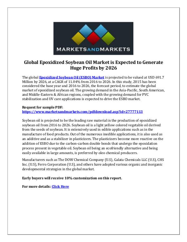 Epoxidized Soybean Oil Market