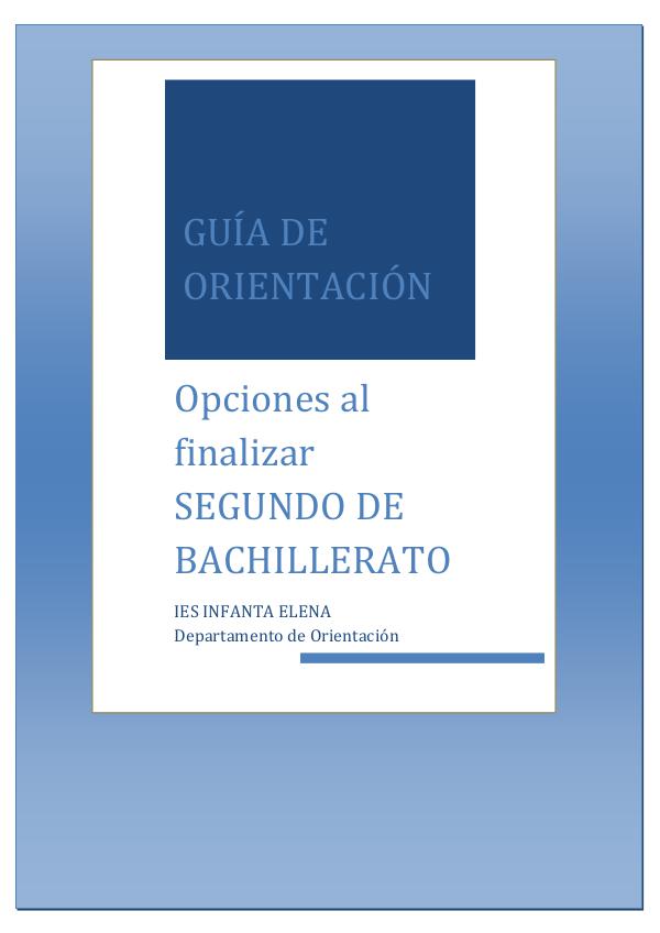 Guía de Orientación para Bachillerato Guía de Orientación para Bachillerato