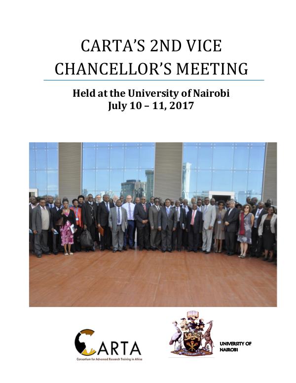 2ND CARTA VICE CHANCELLOR'S MEETING CARTA 2ND VICE CHANCELLORS MEETING REPORT